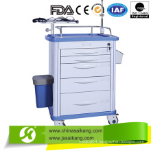 ABS Emergency Drugs Trolley with Casters 2016 New Model